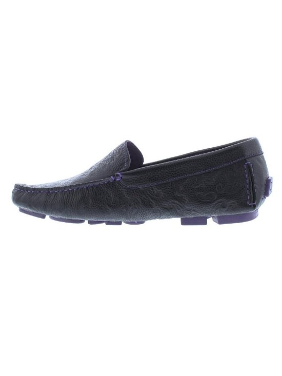 Robert Graham Mens Shoreline Driving Leather Loafer Shoes Black Size US 8.5 M